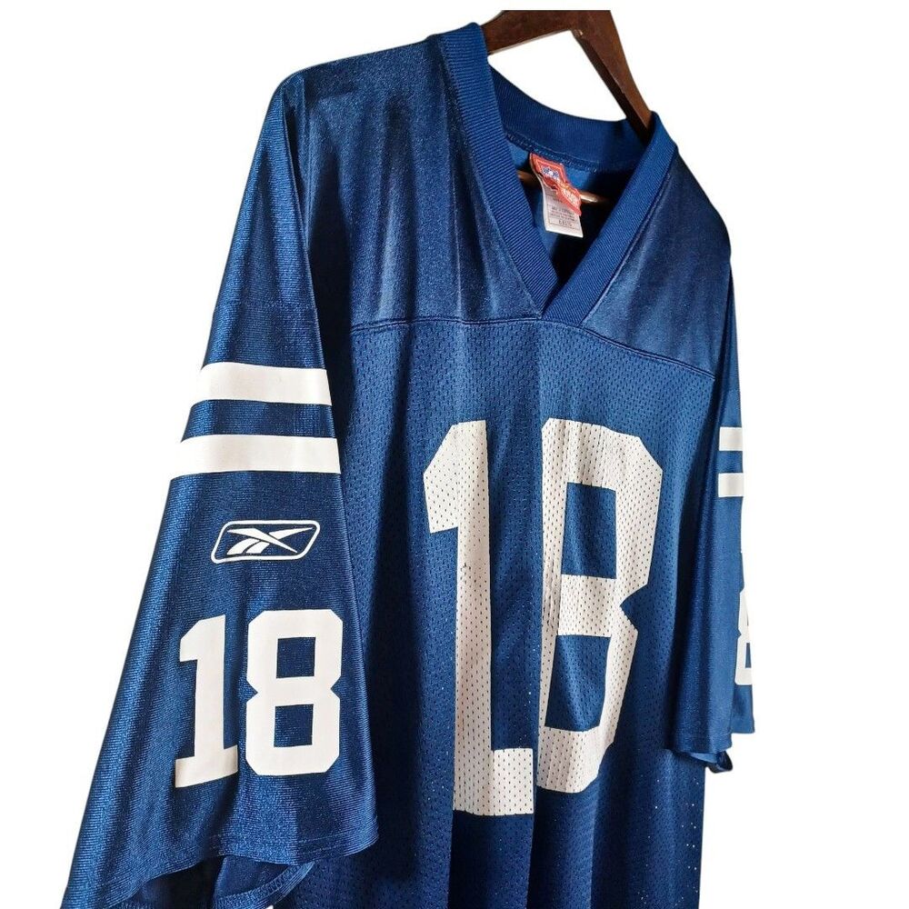 Indianapolis Colts Reebok NFL Players Equipment Game Jersey Mens XL Manning 18 - Picture 4 of 11